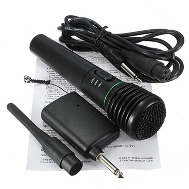 Handheld Wired/Wireless Dual-Use Microphone Pull Rod Audio Amplifier Computer Home K Song Microphone 6.5 Karaoke