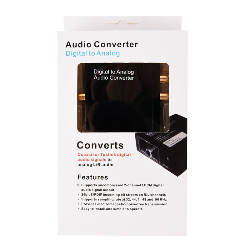 Digital to Analog 3.5mm Audio Coaxial Converter Optical to Analog SPDIF to RCA Decoder