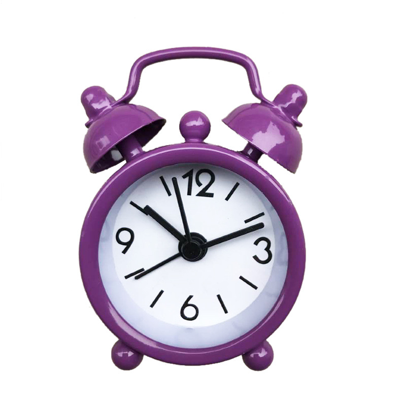 Cute Mini Metal Alarm Clock 4cm Electronic Small Alarm Clock Customizable with Logo