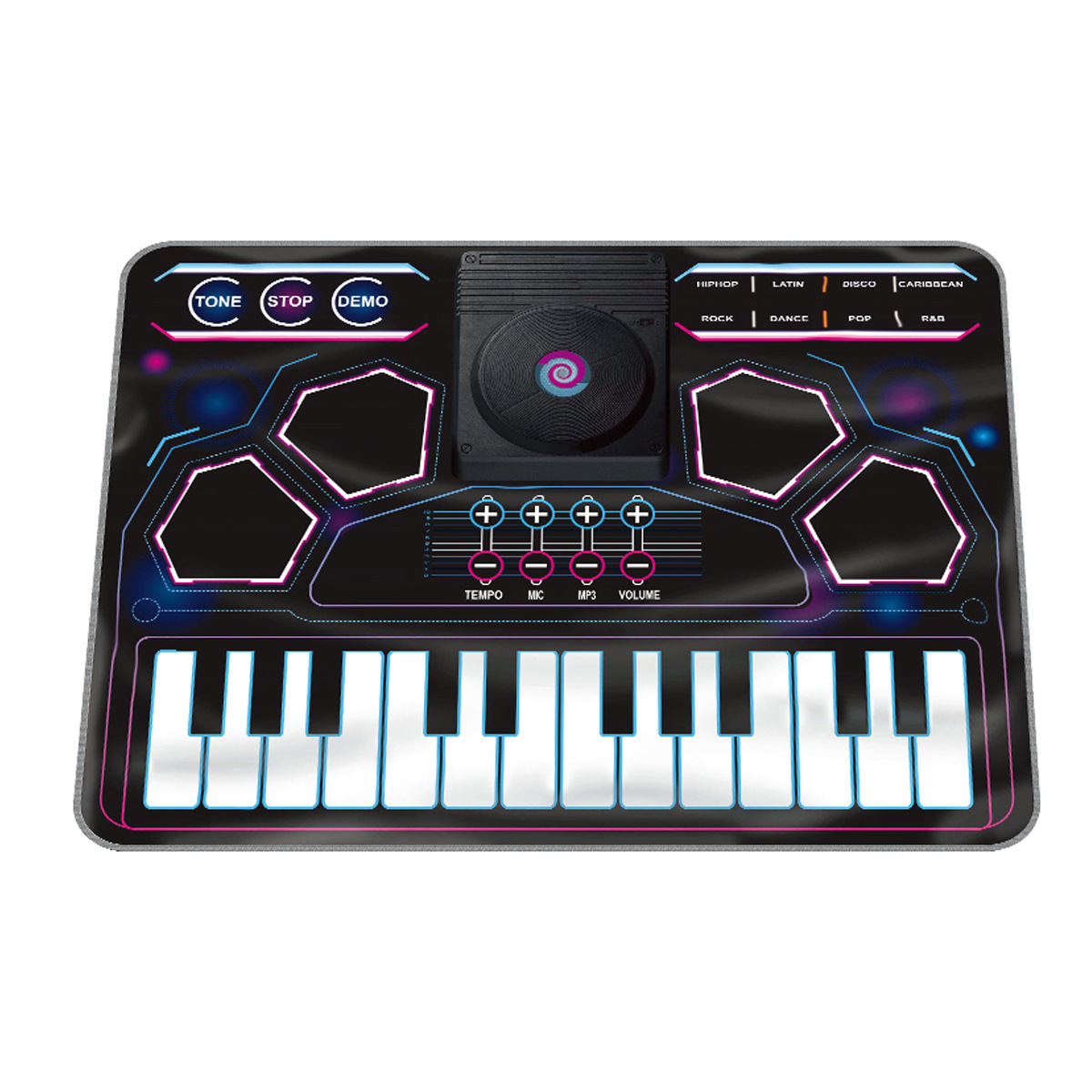 Children's Educational Game Toy Multifunctional DJ Turntable Drum Game Music Mat Electronic Keyboard Interest Cultivation