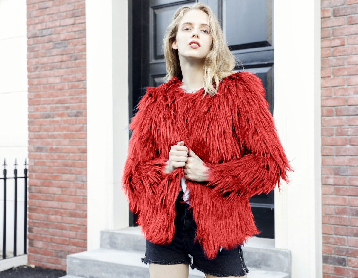 Plus size faux fur coat jacket faux fur Haining faux fur style