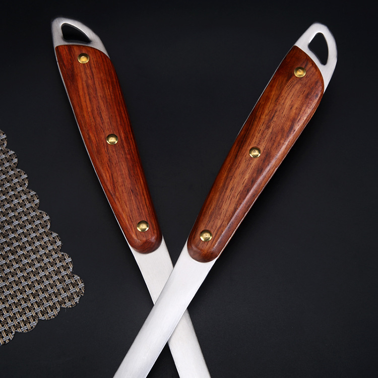 304 stainless steel wood handle kitchen tools, rosewood spatula, soup spoon, colander, kitchen household kitchen tools