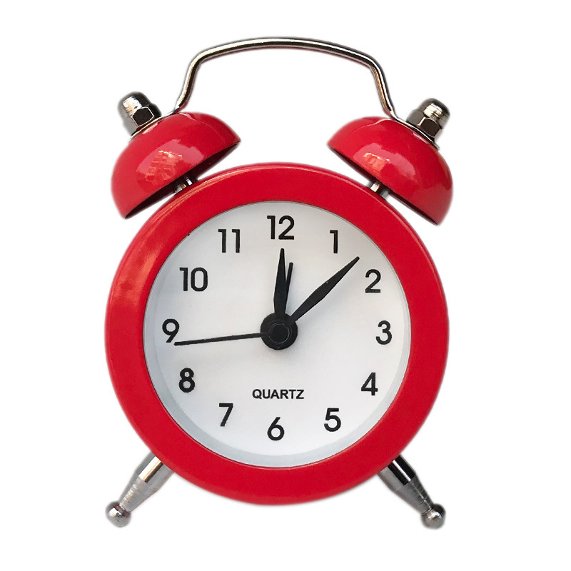 Mini Metal Alarm Clock Cute Novelty 5cm Handle Clock Can Add Logo Alarm Clock