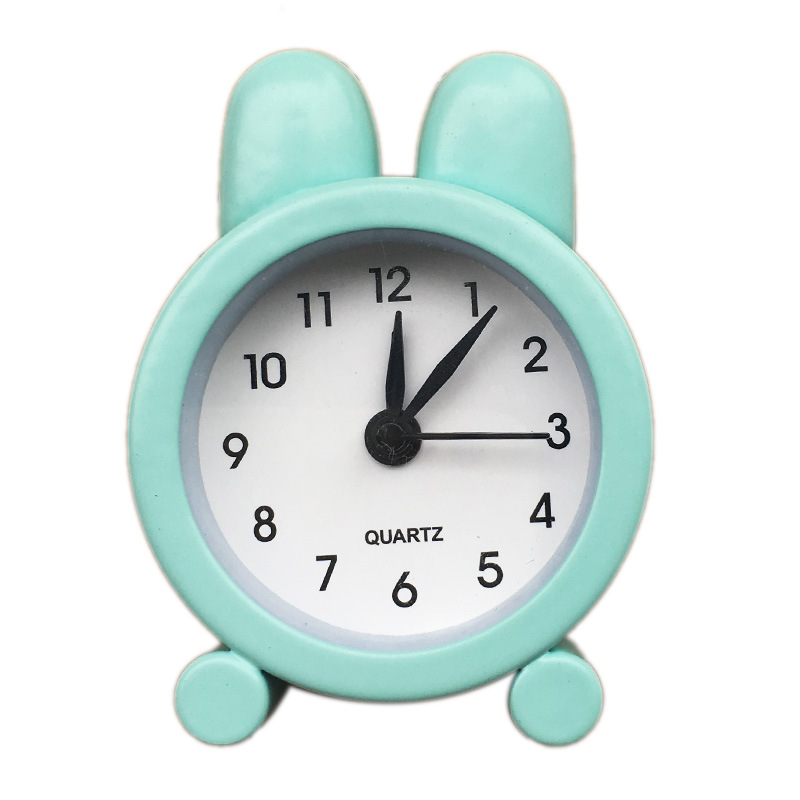 Metal Mini Alarm Clock Cute Little Rabbit Cartoon Small Alarm Clock Children Student Desktop Clock