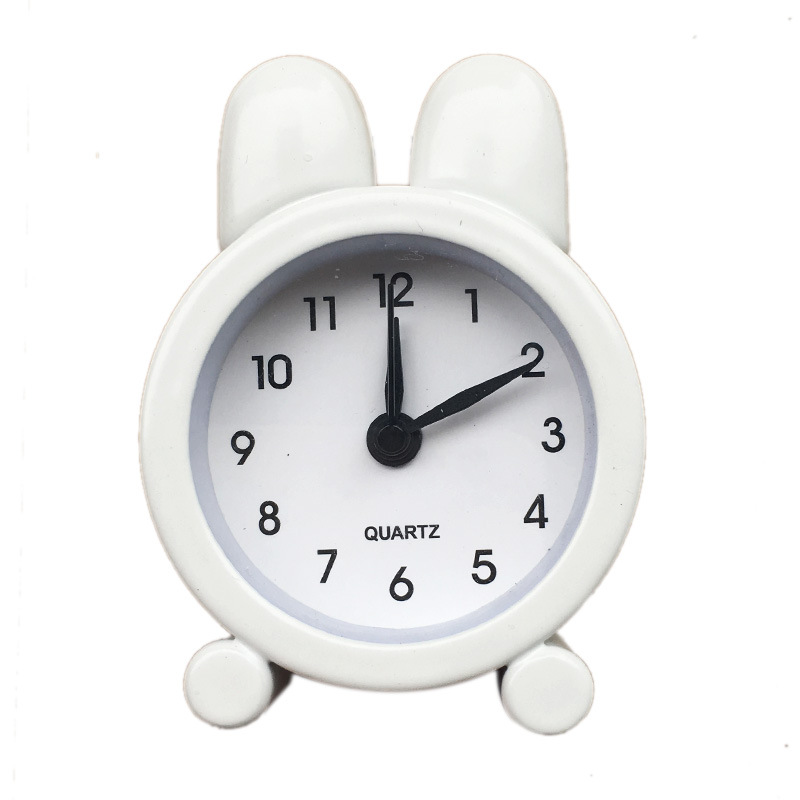Mini Metal Small Alarm Clock Cute Rabbit Children Student Stationery Gift Alarm Clock Customizable with Logo
