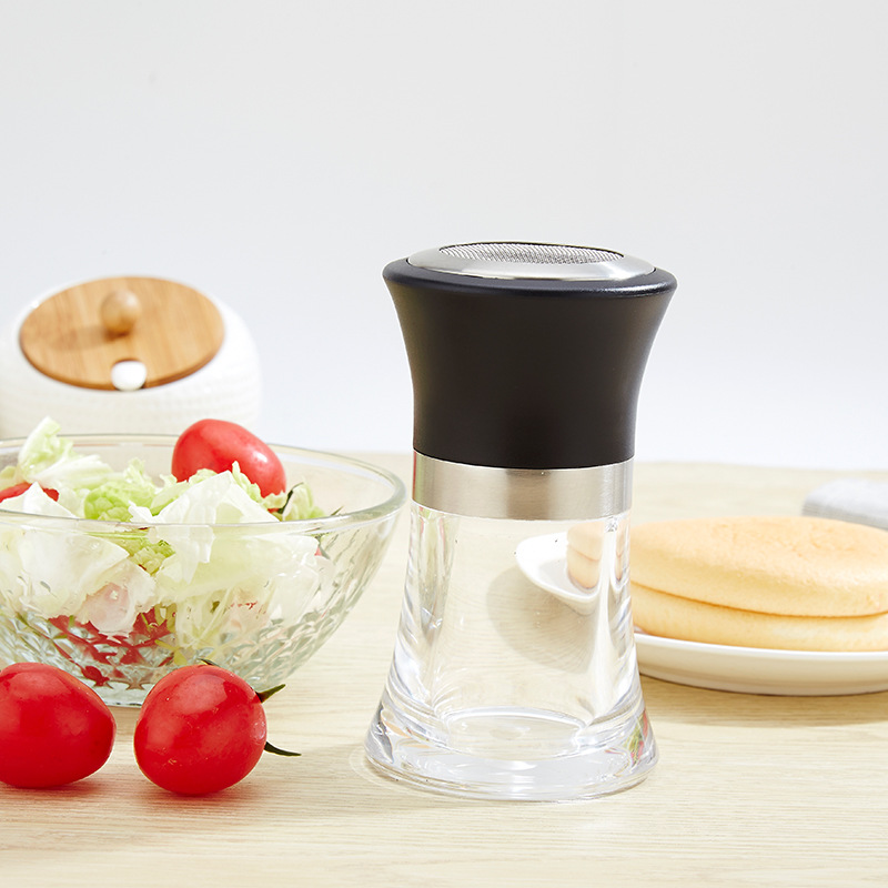 304 Stainless Steel Bound Sugar Bottle Powder Shaker Syrup Dispenser Acrylic Seasoning Kitchen Supplies Restaurant Supplies