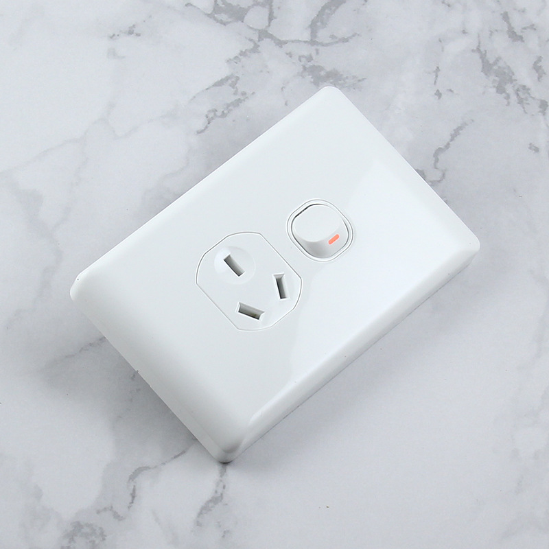 Australian power socket Australia SAA certified Australian standard 10A socket New Zealand Australian standard wall switch