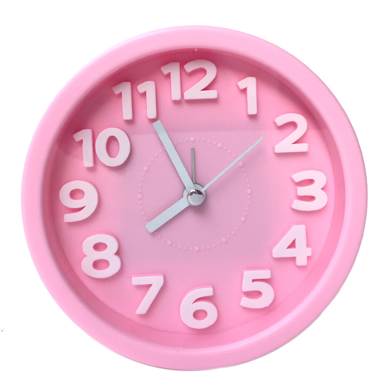 3D Digital Silent Small Alarm Clock Children Student Bedroom Desktop Clock