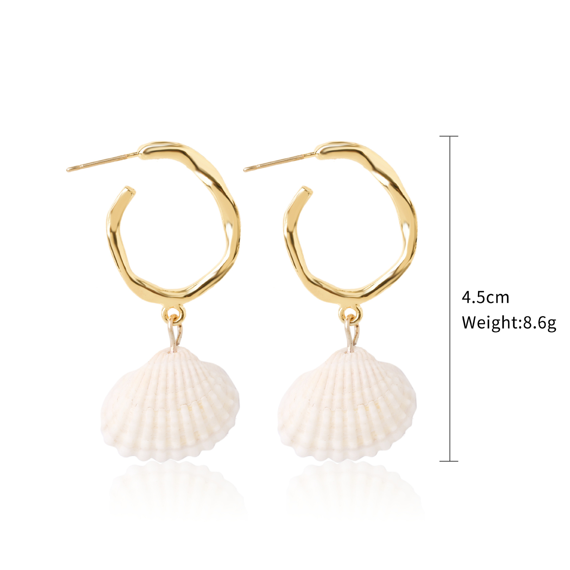 New ocean style earrings natural stone Bohemian shell earring set natural shell earrings