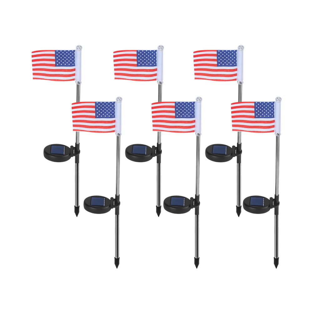 Solar garden light LED flag light Independence Day decoration lawn light USA UK flag