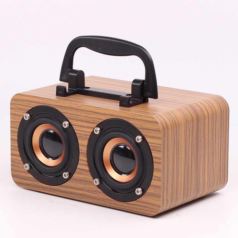 FT-4002 Bluetooth portable speaker subwoofer simple wooden speaker wireless mini Bluetooth speaker
