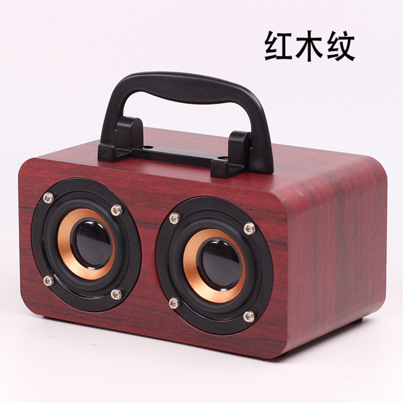 FT-4002 Bluetooth portable speaker subwoofer simple wooden speaker wireless mini Bluetooth speaker