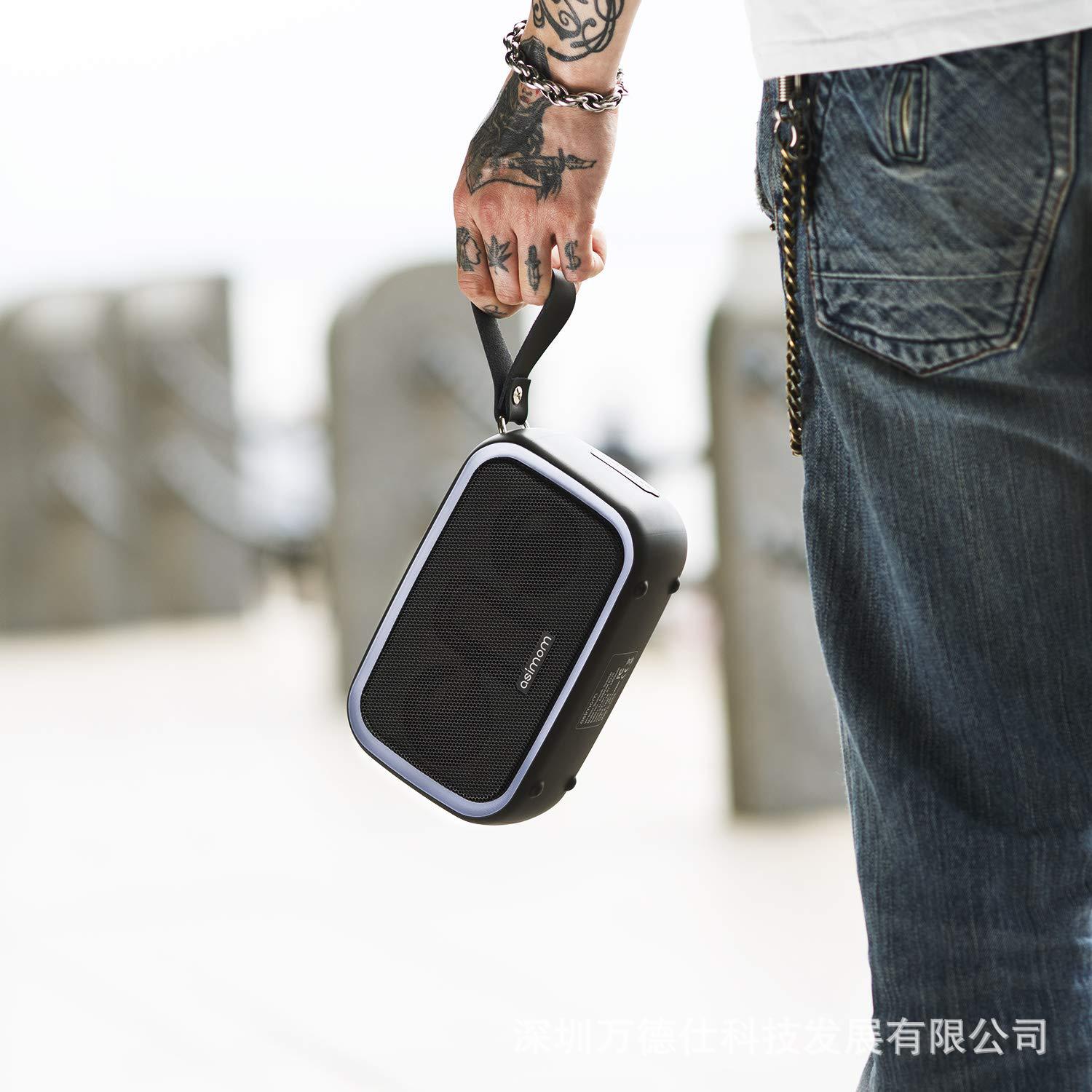 DOSS ASIMOM Bluetooth Speaker Subwoofer Outdoor Waterproof Light Speaker Card