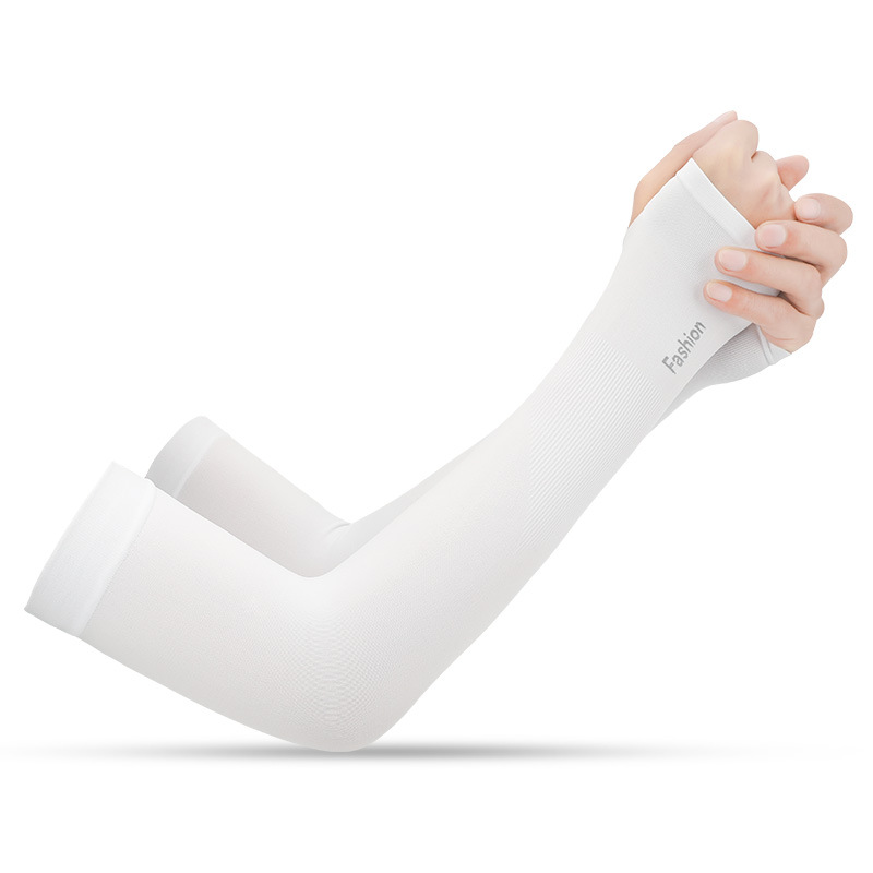 Ice Silk Sun Protection Arm Sleeves Men Women Summer Cycling Sleeves Outdoor Sports Arm Cover Sunshade Breathable Thin HB04