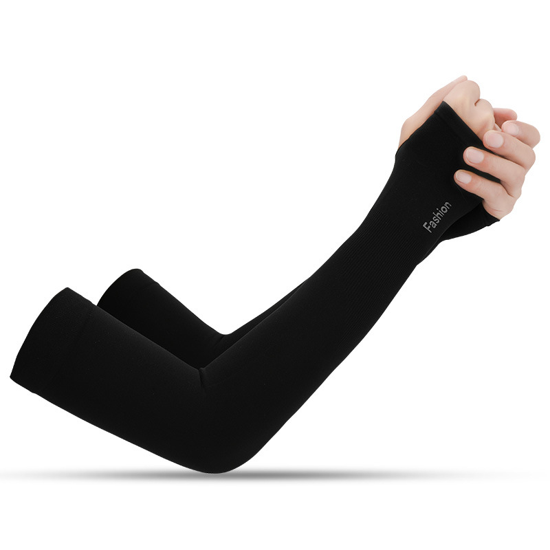 Ice Silk Sun Protection Arm Sleeves Men Women Summer Cycling Sleeves Outdoor Sports Arm Cover Sunshade Breathable Thin HB04
