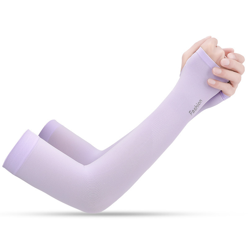 Ice Silk Sun Protection Arm Sleeves Men Women Summer Cycling Sleeves Outdoor Sports Arm Cover Sunshade Breathable Thin HB04