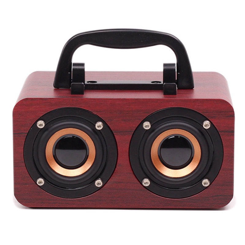 FT-4002 Bluetooth portable speaker subwoofer simple wooden speaker wireless mini Bluetooth speaker
