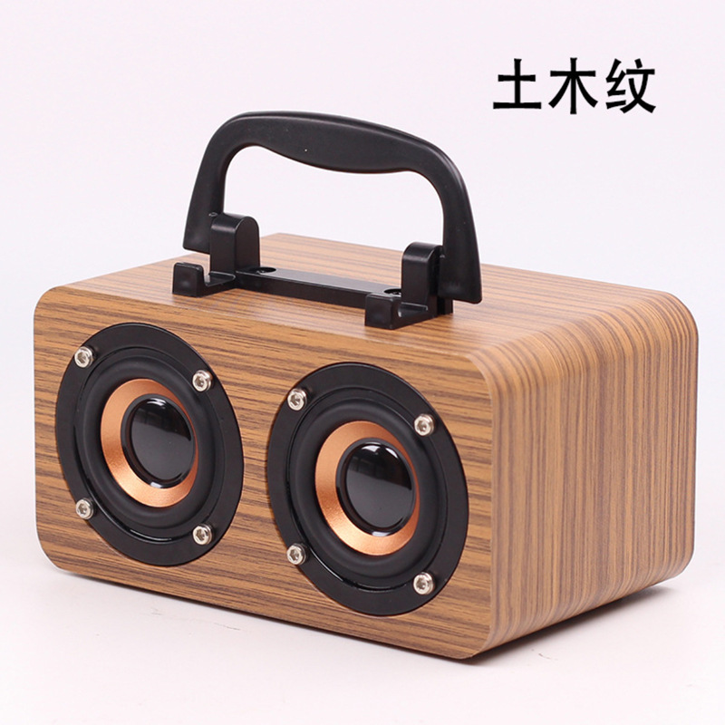 FT-4002 Bluetooth portable speaker subwoofer simple wooden speaker wireless mini Bluetooth speaker