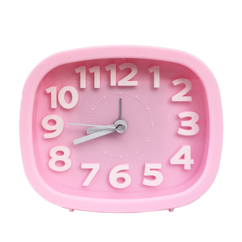 3D Digital Silent Small Alarm Clock Children Student Bedroom Desktop Clock