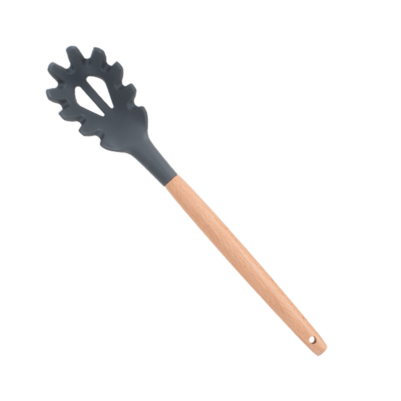 Wood Handle Silicone Kitchenware 11-Piece Set Nine-Piece Kitchen Tool Spatula Spoon Set