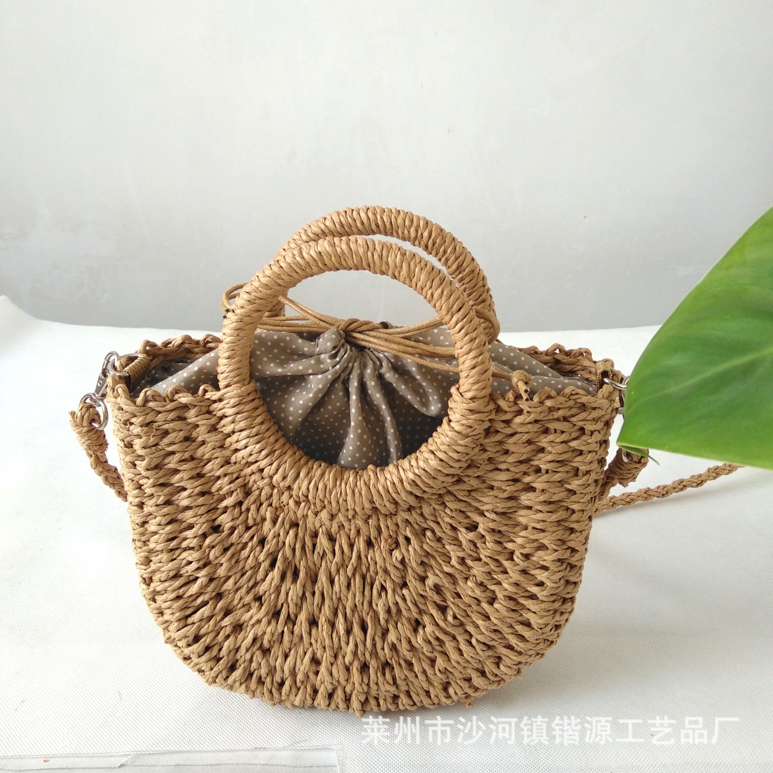 New basket bag women's summer niche single shoulder crossbody rattan woven gift straw woven bag handmade woven