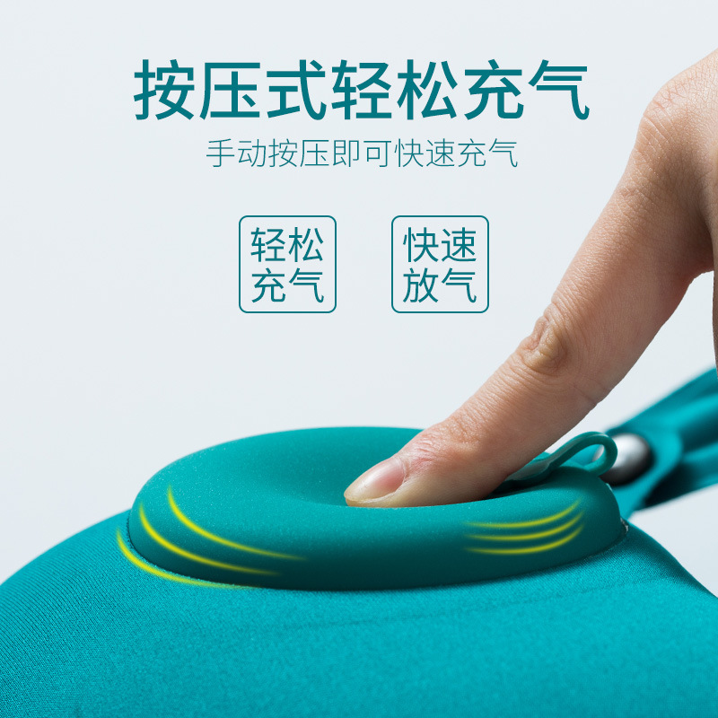 Pressurized inflatable U-shaped air travel pillow neck pillow travel pillow core office backrest portable neck protection U pillow