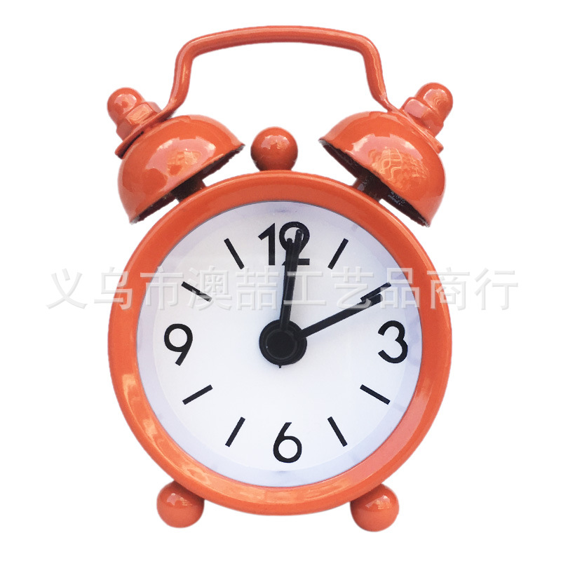 4cm Mini Metal Alarm Clock Student Children Gift Alarm Clock Electronic Clock Can Add Logo