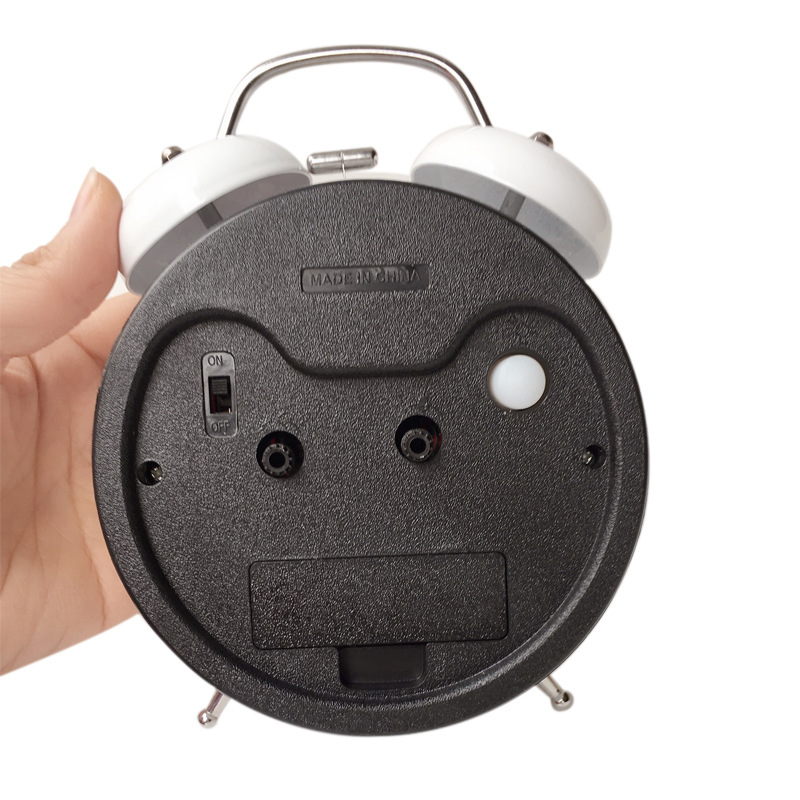 4-inch Metal Bell Alarm Clock Aishida Movement Charging Silent Glow with Light Student Children Alarm Clock