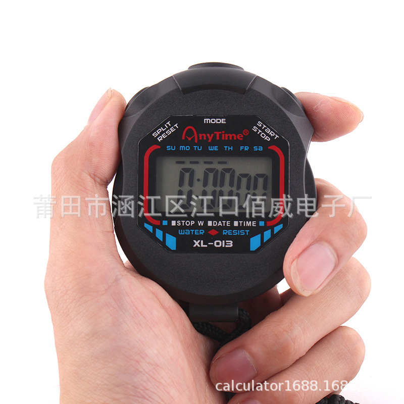 Multi-Functional Electronic Stopwatch Game Timer 1/100 Second Training Running Timer Competition Special Waterproof