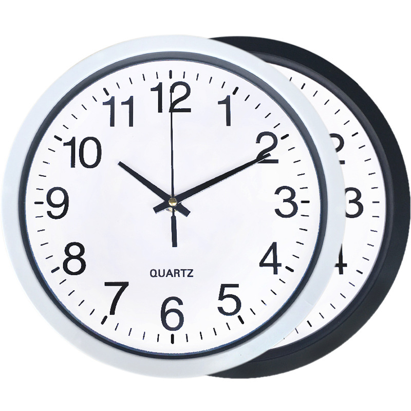 8/10/12 Inch Wall Clock Compass Silent Movement Living Room Bedroom Clock Can Add Logo Wall Mounted