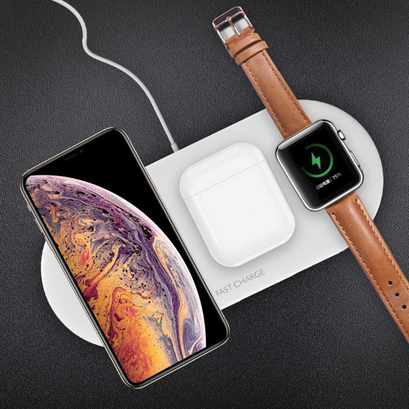 Multifunctional three-in-one wireless charger desktop 15W compatible with Apple phone watch earphone wireless charger