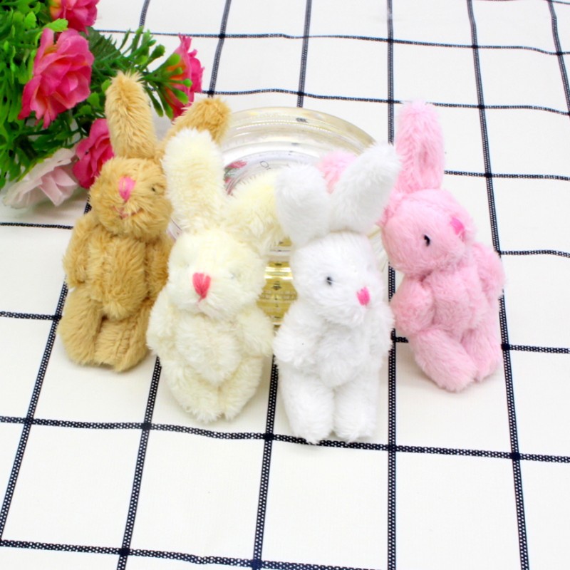 Plush Toy 4.5cm Jointed Rabbit Charm Doll Handmade Accessories Clothes Shoes Hat Accessories