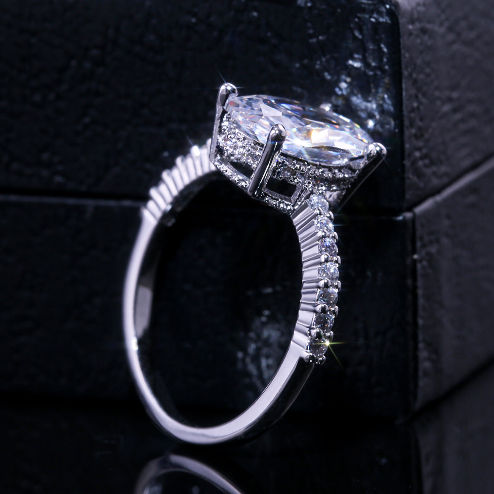 eBay New Zircon Platinum Ring Engagement Ring