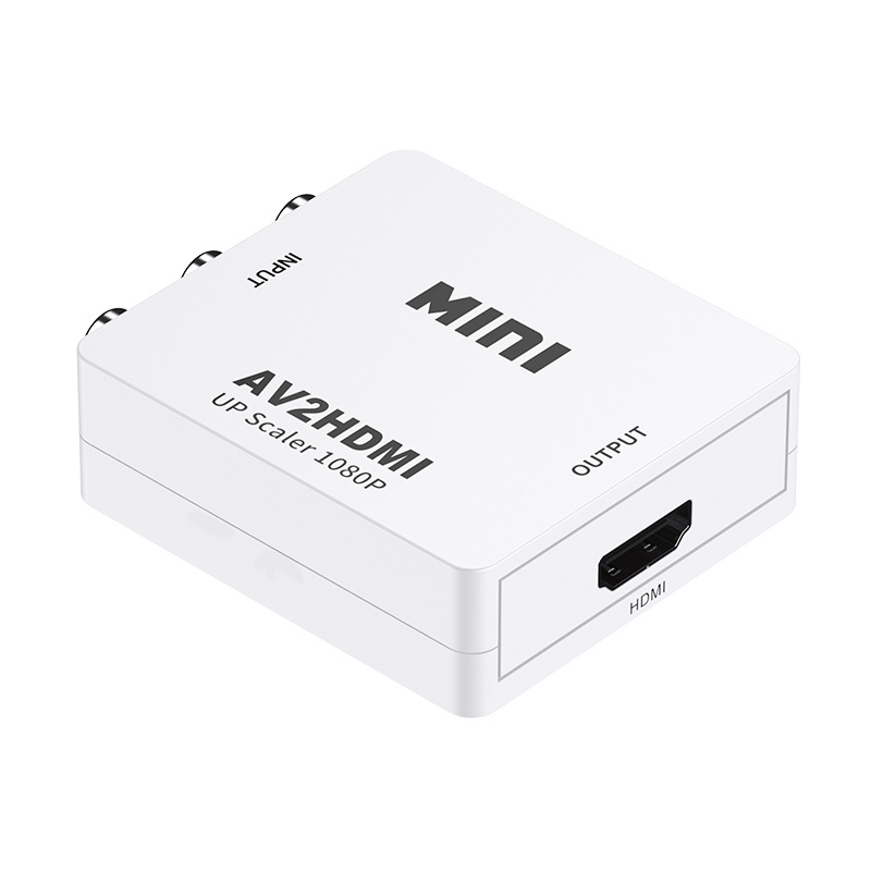 AV to HDMI Video Converter 1080P Three RCA Surveillance Game Set-Top Box to TV Adapter