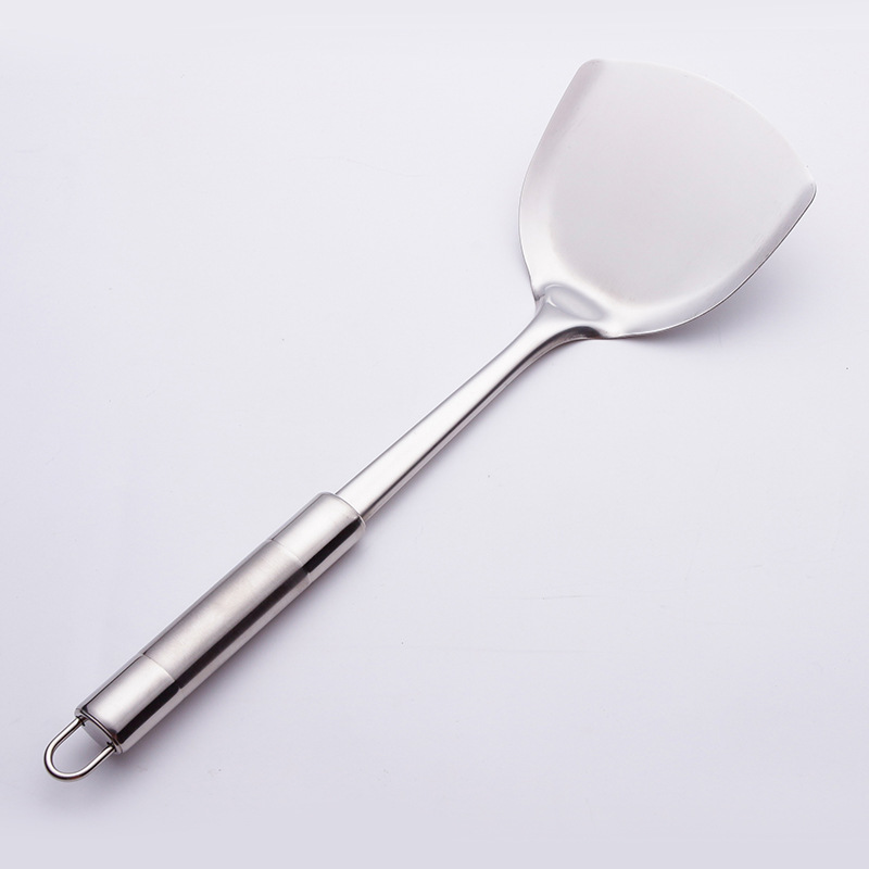 Stainless steel spatula, high temperature resistant, home cooking, soup spoon, hot pot slotted spoon, kitchen supplies, kitchenware, hotel customization