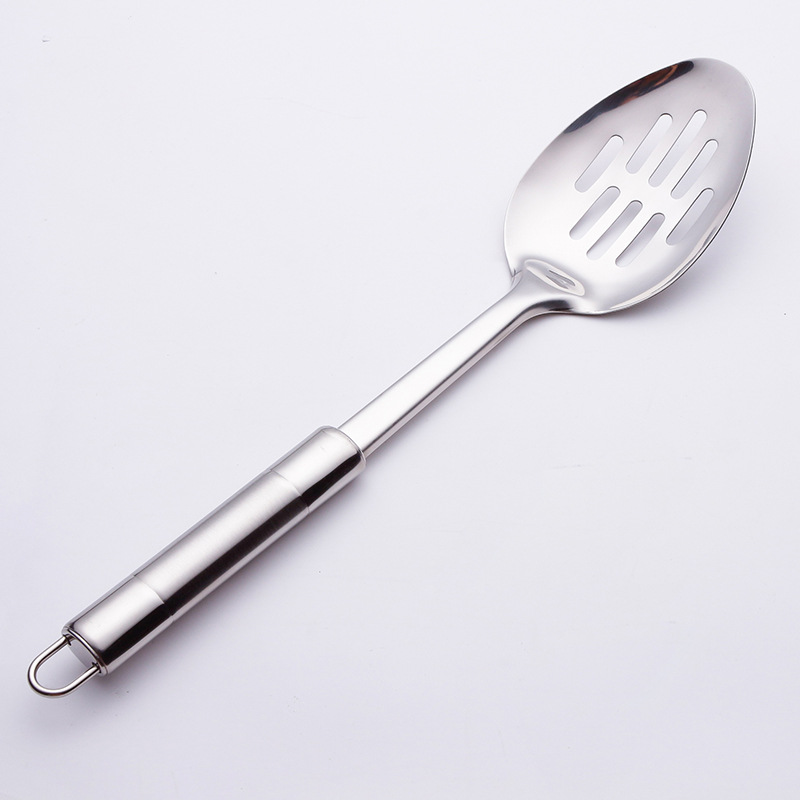 Stainless steel spatula, high temperature resistant, home cooking, soup spoon, hot pot slotted spoon, kitchen supplies, kitchenware, hotel customization