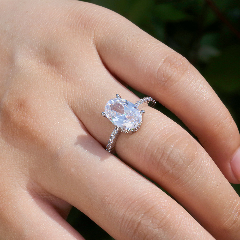 eBay New Zircon Platinum Ring Engagement Ring