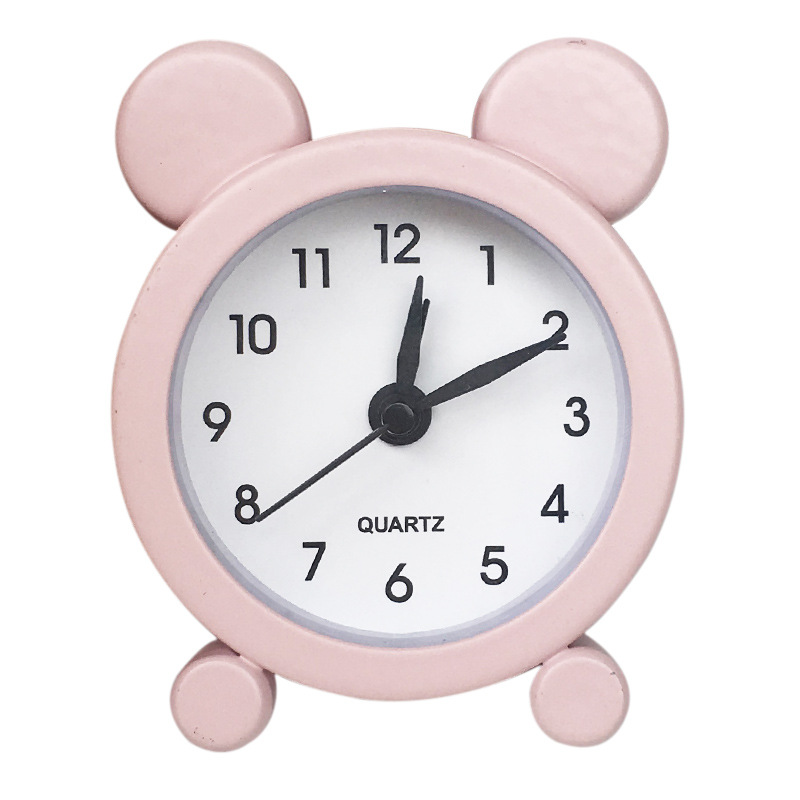 Metal Mini Alarm Clock Cute Little Rabbit Cartoon Small Alarm Clock Children Student Desktop Clock
