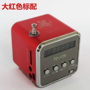 TD-V26 Portable Mini Bluetooth Speaker with Screen, Radio, MP3 Player, Speaker Card Slot