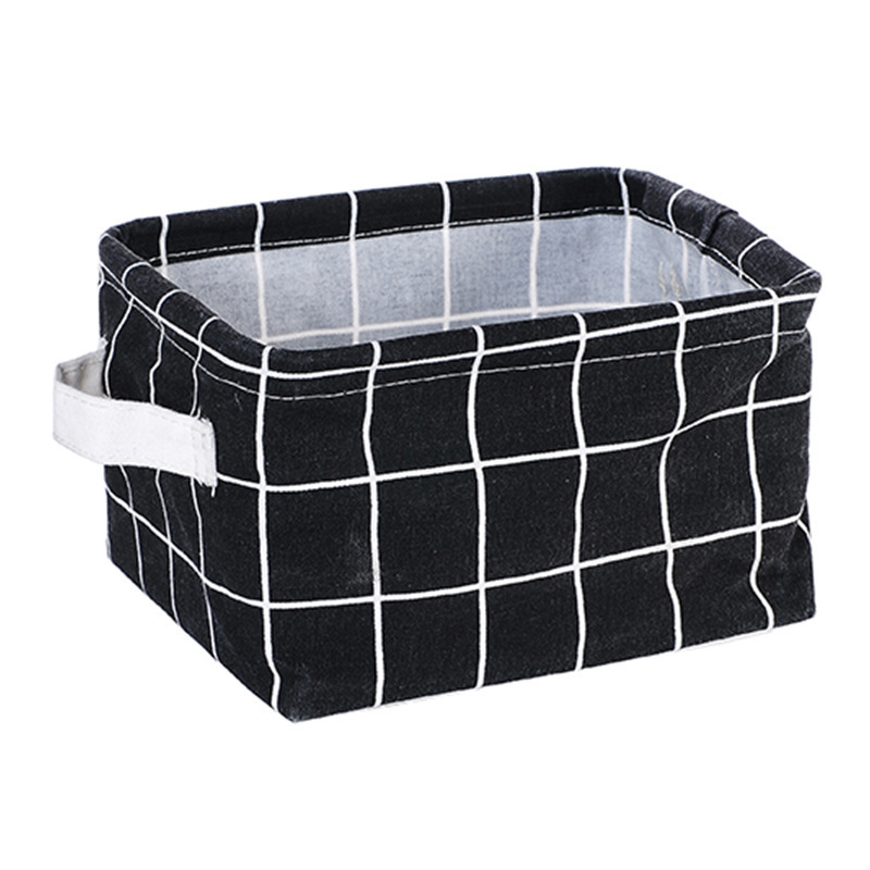 Fresh Waterproof Storage Box, Storage Bag, Fabric Foldable Storage Basket, Linen Desktop Storage Box