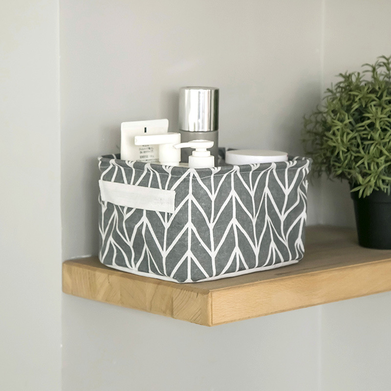 Fresh Waterproof Storage Box, Storage Bag, Fabric Foldable Storage Basket, Linen Desktop Storage Box