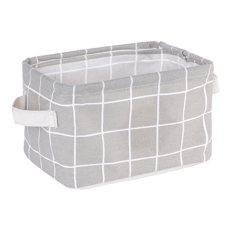 Fresh Waterproof Storage Box, Storage Bag, Fabric Foldable Storage Basket, Linen Desktop Storage Box