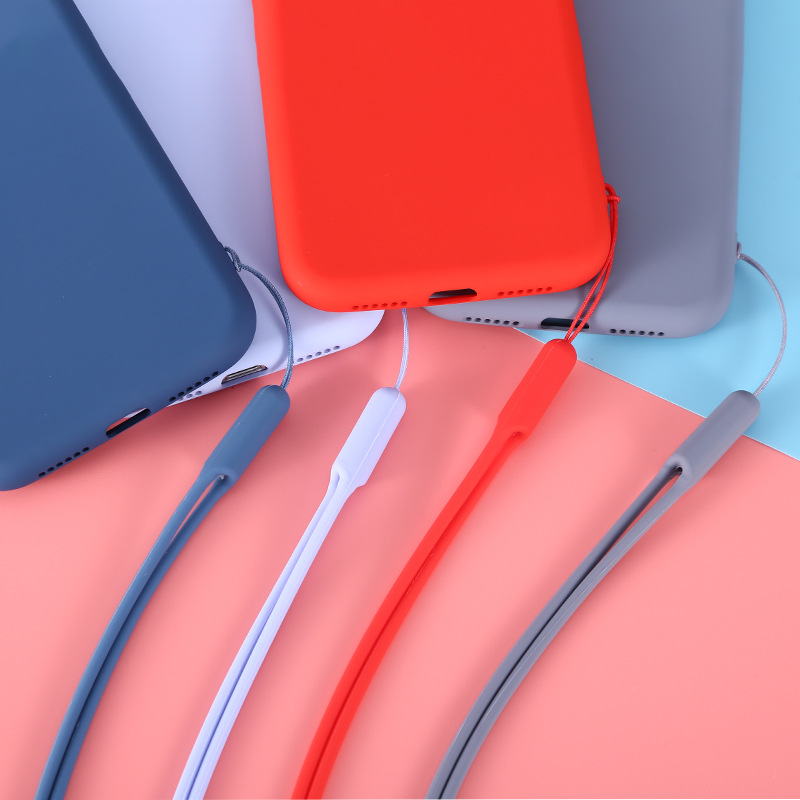 Silicone neck lanyard long lanyard multi-color 43cm anti-drop phone