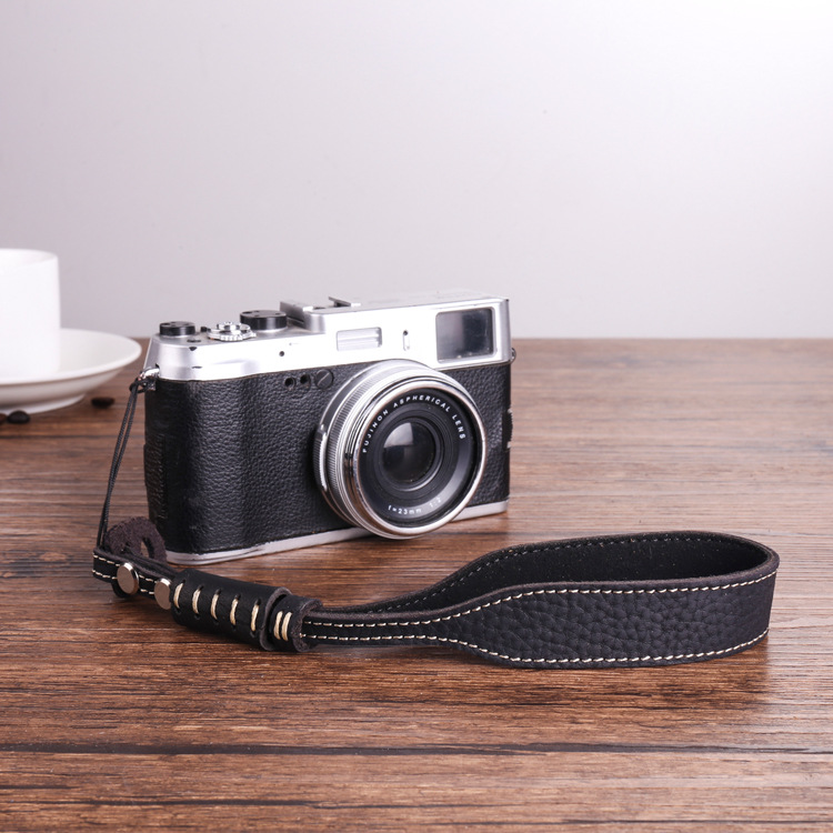Applicable for RX100 ZV1 lx10 Leica C-LUX Wrist Strap Black Card 7 GR3 G7X2 Camera Genuine Leather Hand Strap