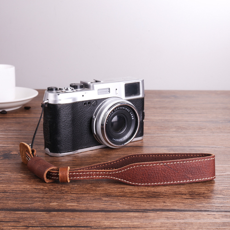 Applicable for RX100 ZV1 lx10 Leica C-LUX Wrist Strap Black Card 7 GR3 G7X2 Camera Genuine Leather Hand Strap