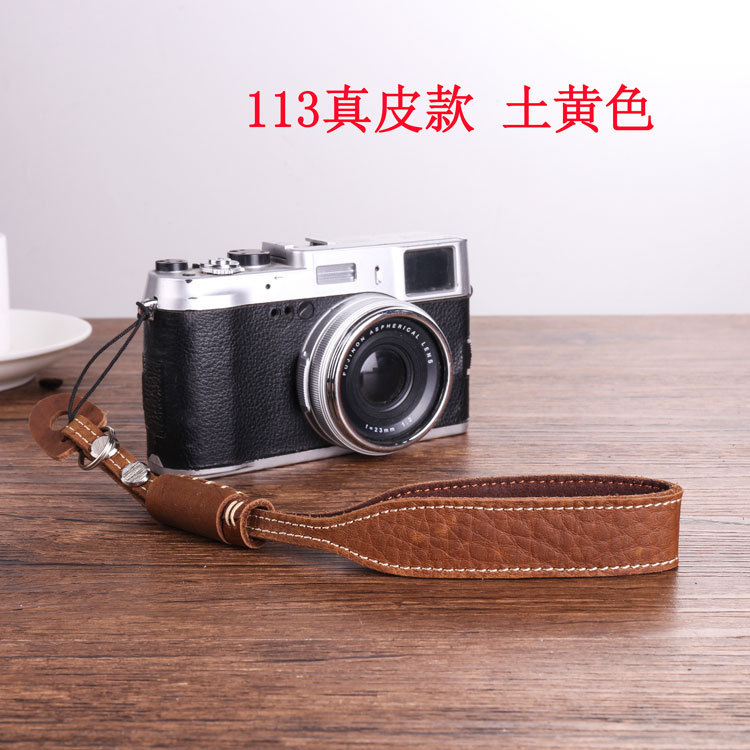 Applicable for RX100 ZV1 lx10 Leica C-LUX Wrist Strap Black Card 7 GR3 G7X2 Camera Genuine Leather Hand Strap