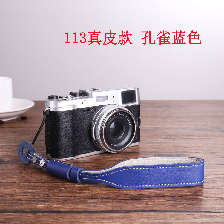 Applicable for RX100 ZV1 lx10 Leica C-LUX Wrist Strap Black Card 7 GR3 G7X2 Camera Genuine Leather Hand Strap