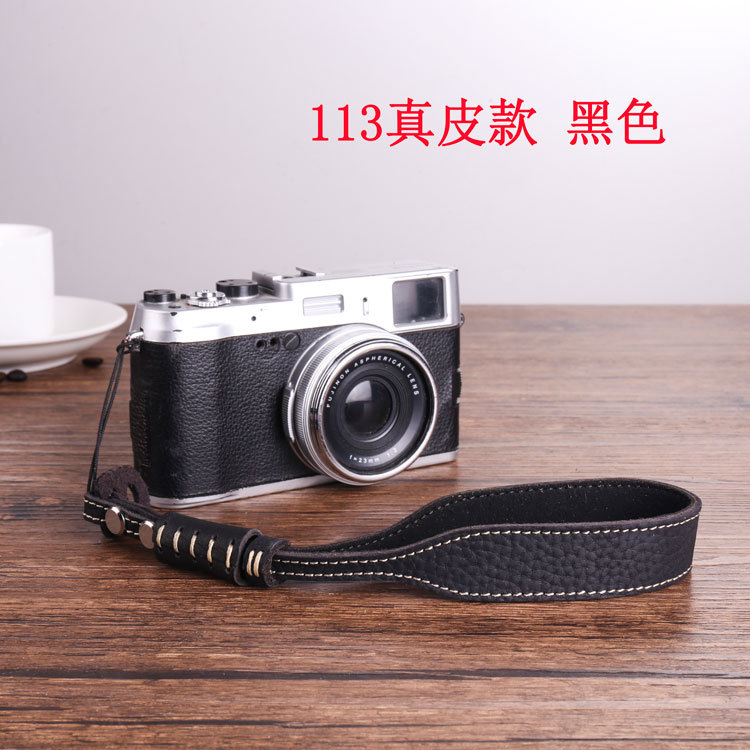 Applicable for RX100 ZV1 lx10 Leica C-LUX Wrist Strap Black Card 7 GR3 G7X2 Camera Genuine Leather Hand Strap