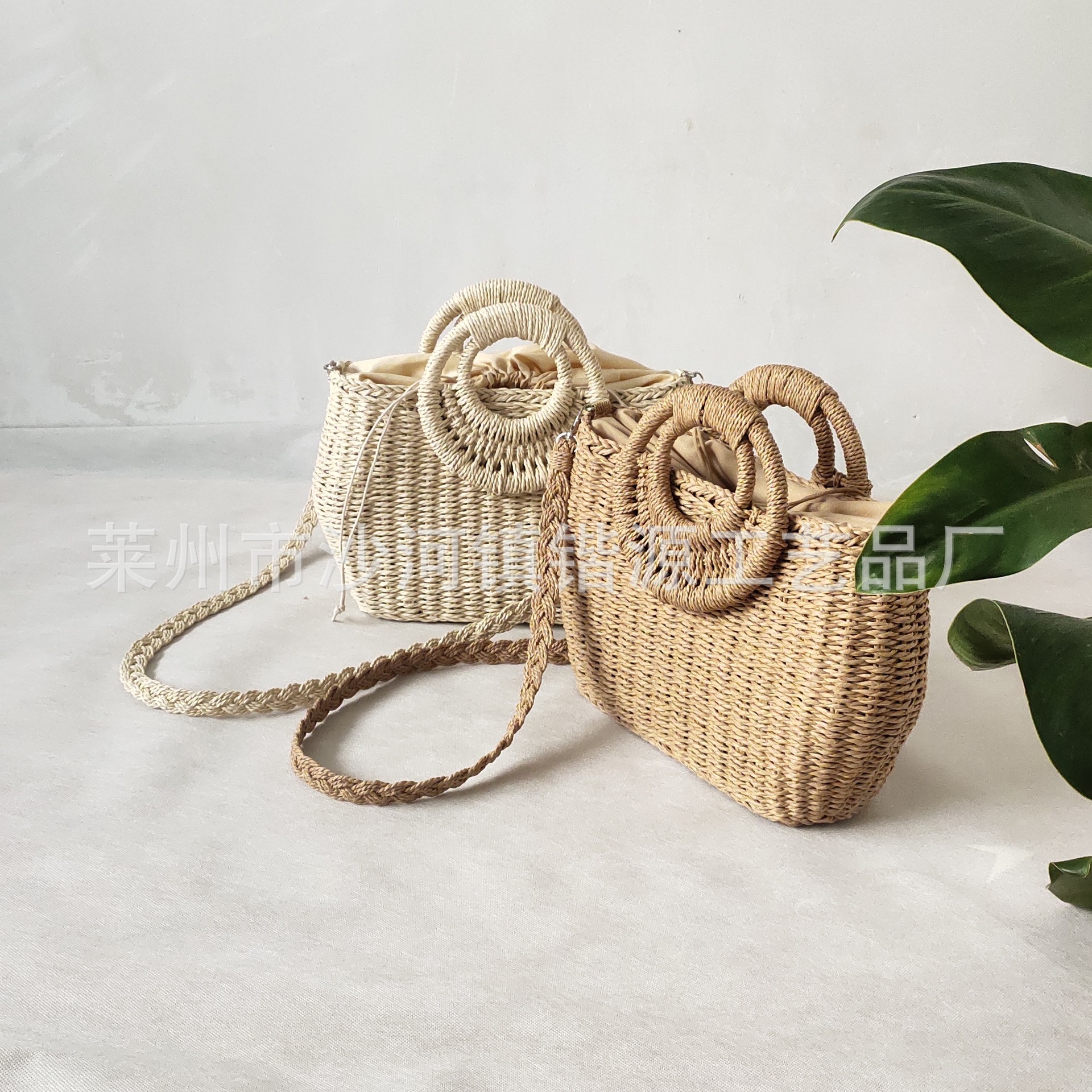 Casual single shoulder bag straw woven women's bag vacation woven handbag beach bag crossbody small bag casual