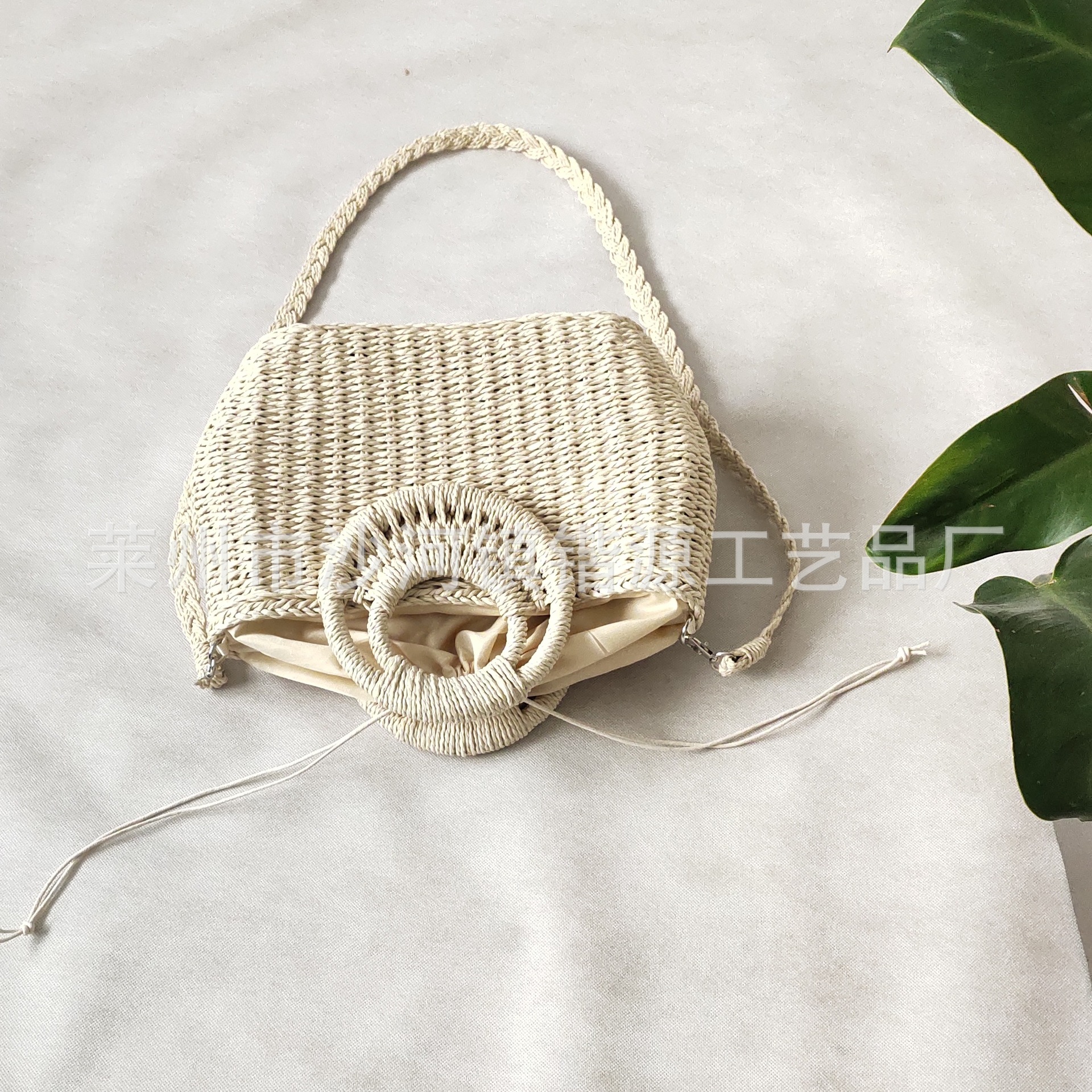 Casual single shoulder bag straw woven women's bag vacation woven handbag beach bag crossbody small bag casual